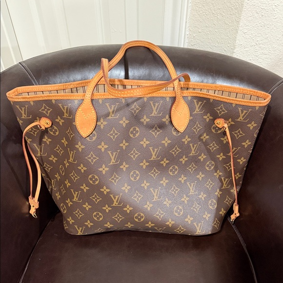 Louis Vuitton Handbags - Louis Vuitton Brown Monogram Neverfull with Tan Accents